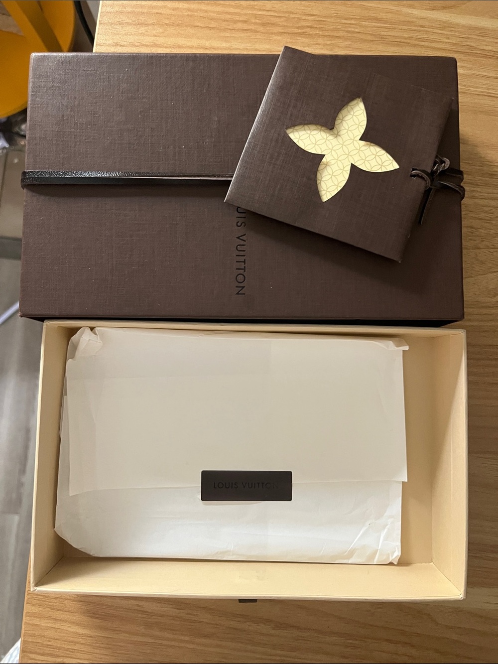 Louis Vuitton Brown and Cream Box Set with Branded Envelope- fixed price
